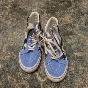 KIDS Vans off the Wall HIGH TOP SNEAKERS Blue and Black High-Top Sneakers Size 3